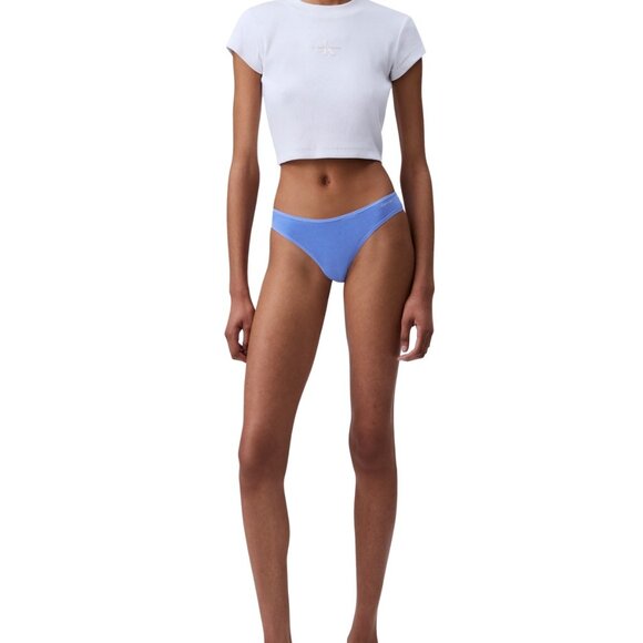 #492 Calvin Klein Women's Ideal Cotton Thong Underwear QD5124 - Glacier - Picture 4 of 6